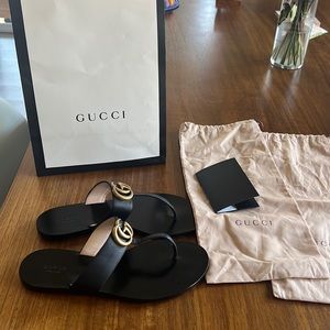 Authentic Gucci marmont slippers